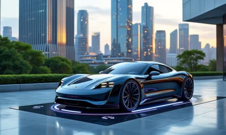 découvrez la nouvelle voiture électrique de porsche avec recharge sans fil innovante : profitez d’un plein d’énergie simple et rapide, exactement comme pour votre smartphone ! vitesse, confort et technologie réunis.