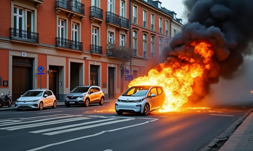 Toulouse : l’embrasement d&rsquo;une batterie de voiture électrique provoque l&rsquo;incendie de quatre véhicules