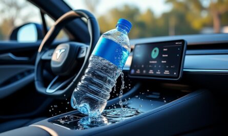 découvrez comment une simple bouteille d'eau renversée a provoqué 10 000 € de réparations sur une voiture électrique, et les précautions à prendre pour éviter ce genre de dégâts coûteux.