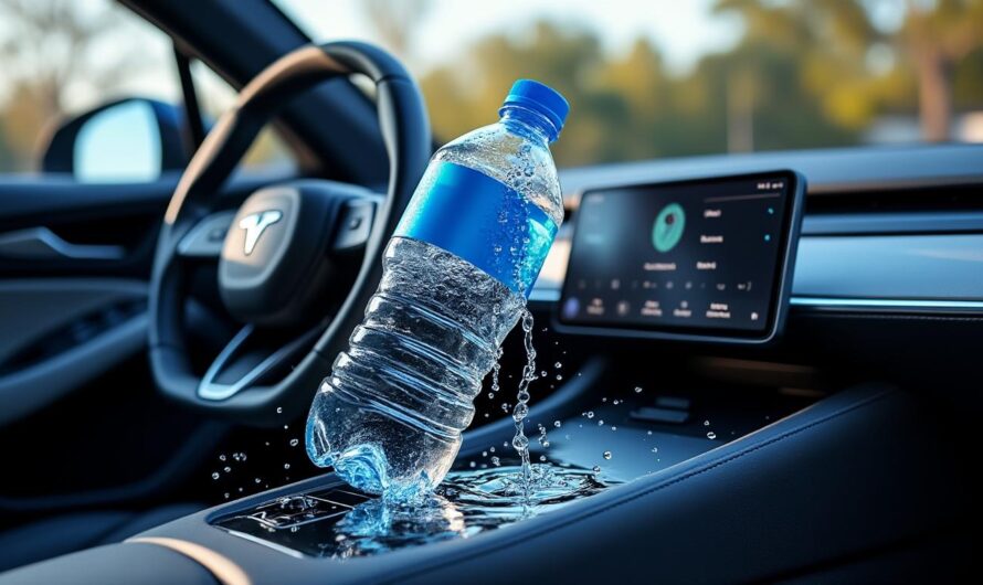 Une simple bouteille d&rsquo;eau renversée dans sa voiture électrique lui coûte 10 000 € de réparations