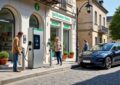 découvrez la nouvelle borne de recharge pour voitures électriques inaugurée devant la pharmacie de châtel-sur-moselle, facilitant la mobilité durable en centre-ville.