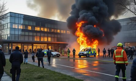 un incendie a détruit deux véhicules près d'un centre psychiatrique à rouen, entraînant l'évacuation en urgence de 21 personnes pour garantir leur sécurité.