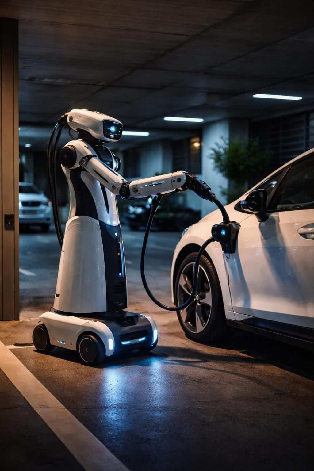 découvrez des robots innovants qui rechargent les voitures électriques directement sur leur place de stationnement, éliminant le besoin des bornes de recharge traditionnelles pour une expérience plus pratique et efficace.