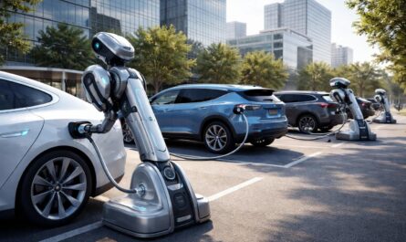 découvrez des robots innovants qui rechargent les voitures électriques directement sur leur place de stationnement, éliminant ainsi les bornes de recharge traditionnelles pour plus de praticité et d'efficacité.