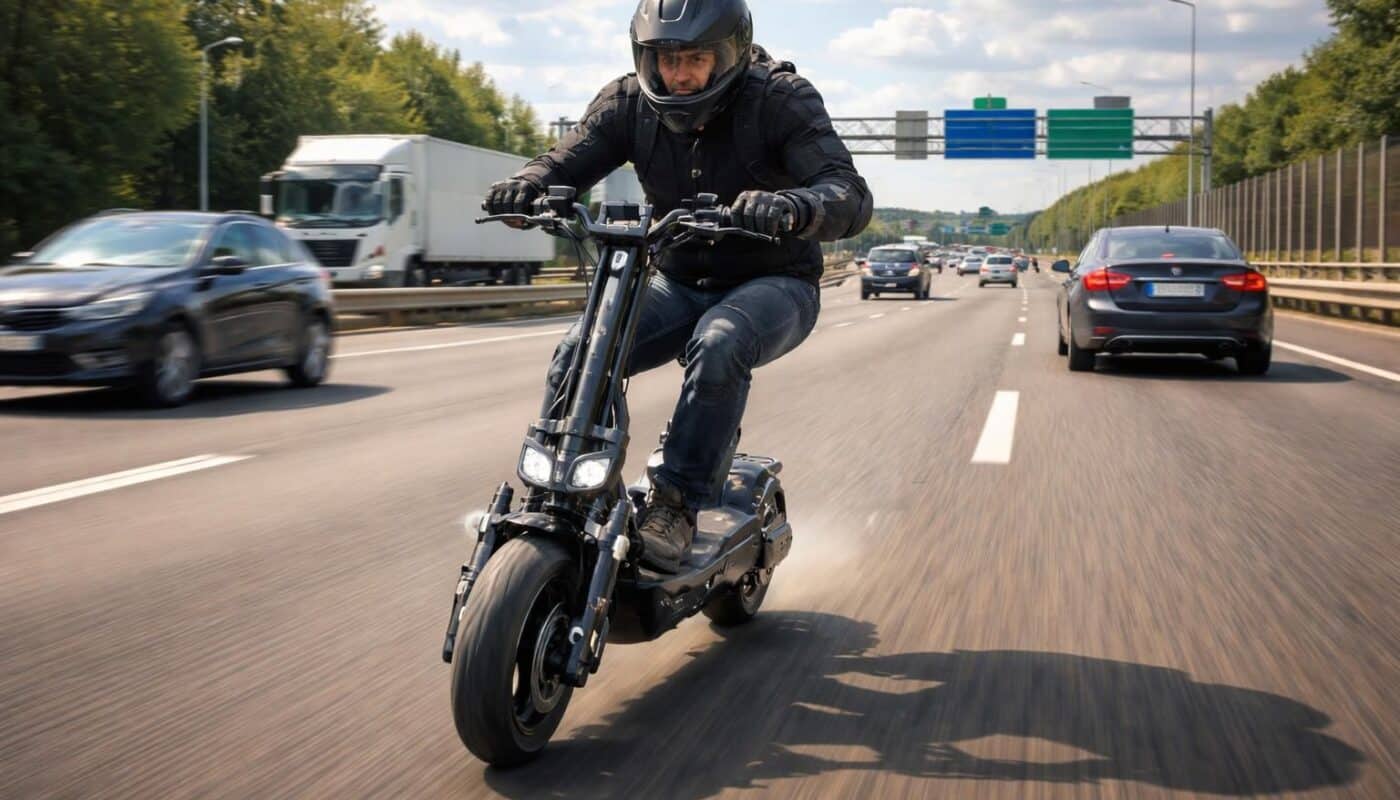 à nice, une trottinette électrique atteignant 90 km/h sur l’autoroute soulève des inquiétudes majeures sur la sécurité routière, un danger important dénoncé par les autorités.